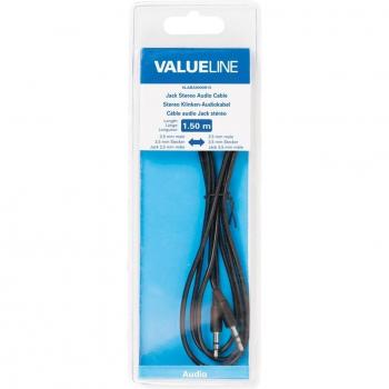 Muški stereo audio kabel 3,5 mm 1,5 m crni