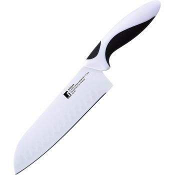 Santoku de Acero Inoxidable y Cerámica 17,5 cm – Bergner BW