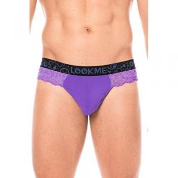 Look Me String Tanga LM2006 Dentelle Violet - Taille S