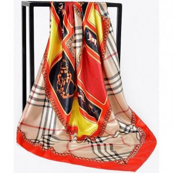 90x90cm Satin Silk Hijab Scarf for Women