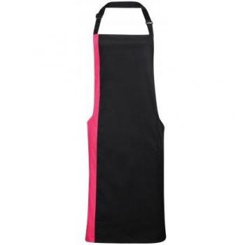 Delantal unisex con pechera Premier Contrast One Size