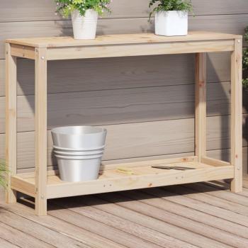 Potting Table with Shelf 108x35x75 cm Solid Wood Pine Vidaxl