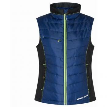 Dooudoune sin mangas para trabajo Constancia 1575 en tono marinero y amarillo fluo