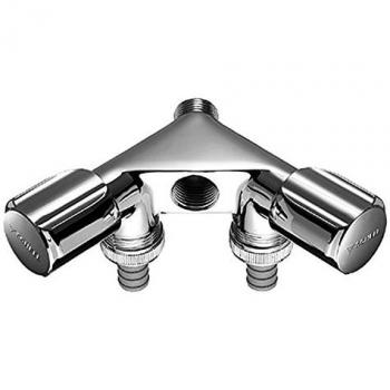 Schell Nebenanschluss Doppelventil 033680699 Innengewinde 1/2, chrom, mit Schlauchanschluss