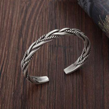 Neutral Retro Thai Silver Color Bracelet
