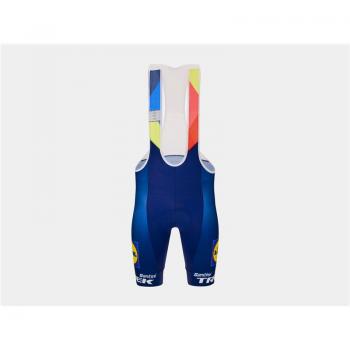 Salopette Replica Santini Lidl-Trek 2024 Blu Giallo Rosso XS