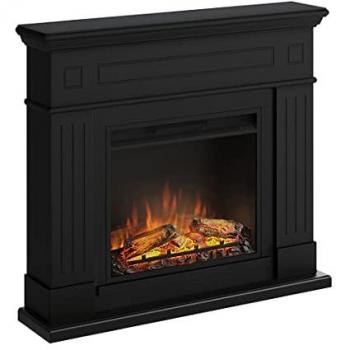 Cheminée électrique TAGU Powerflame Larsen – Noir Profond, 1500 W, télécommande