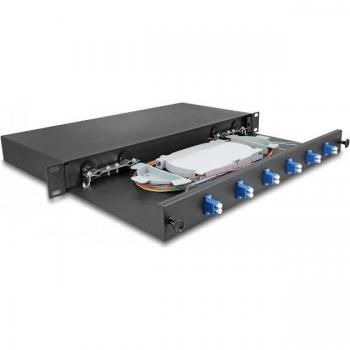 DELOCK 66997 - 19 LC Duplex OS2 Fiber Splice Enclosure, 1RU