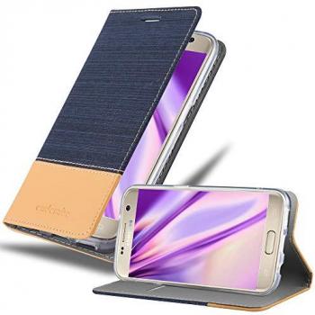 Cadorabo Book‑Look Cover für Samsung Galaxy S7 in Blau
