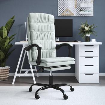 Fauteuil de bureau inclinable en velours gris clair