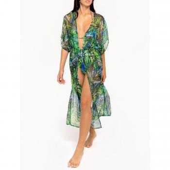 KIMONO LUNGO BIRD OF PARADISE