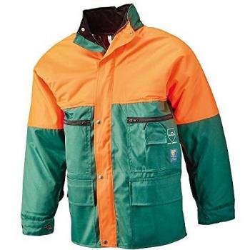 Veste forestière MG avec Schutz – Taille 50–52 – Couleur vert-orange – Protection intégrale