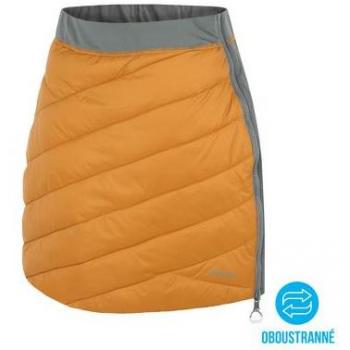 Husky Freez L mustard/dk. grey green dámská oboustranná zimní sukně