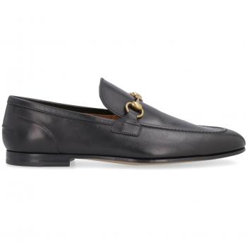 Gucci Men's Jordaan Leather Loafers With Horsebit in Black | Size 7 | 406994BLM00 Color 1000