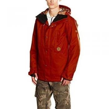 Billabong North Pole Insulated-Chaqueta de esquí para hombre, diseño con forma de tubo de Ketchup FR