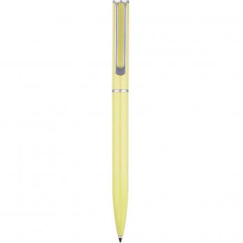 Juego de bolígrafo y roller Belius Endless Summer en aluminio color amarillo y plateado tinta azul