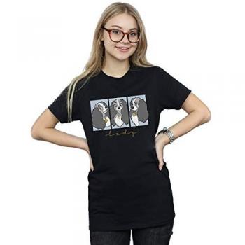 Disney Lady and the Tramp Boyfriend T‑Shirt (Black, XL)