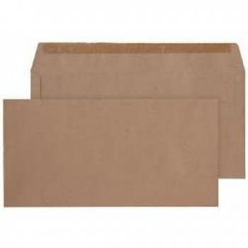 Ryman Gummed Envelopes DL 80gsm Pack of 50, Manilla