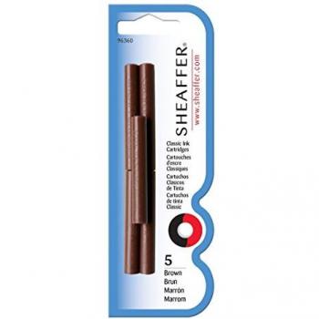 Sheaffer Brown Fountain Pen Ink Cartridges (5 Count)