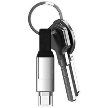 Cavo USB inCharge 6 (0,10 m) – Quadrato Rolling – Bianco Luna
