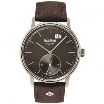 Bruno Sohnle Stuttgart II Braun Lederzeitmesser 42 mm (Model: 17‑13179‑841)
