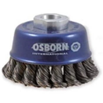 Cepillo de taza de alambre de acero trenzado Osborn 0002608131 con tuerca M14 y filamento Ø 0.35 mm