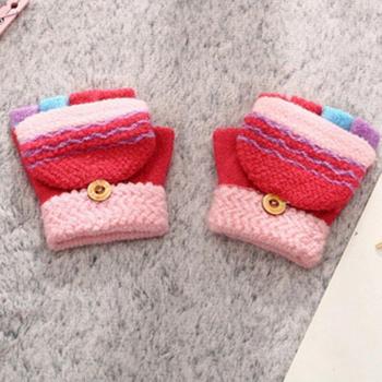 CozyKids Knit Fuzzy Mitts