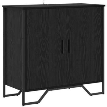 Armadio Office Nero Legno Composito 78x35,5x74,5 cm