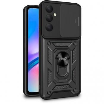 Coque Cool pour Samsung A057 Galaxy A05s avec Anneau Dur Noir