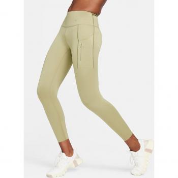 Nike Leggings Go 7/8 de talle medio con sujeción firme y bolsillos - Mujer - Marrón (XS)