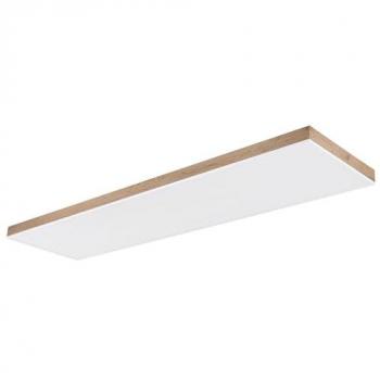 Lampada da soffitto LED effetto legno MDF bianco