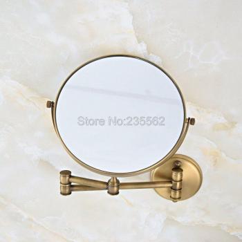 Antique Brass 1:1 and 1:3 Magnification Mirror
