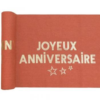 Chemin de Table Coton Star Terracotta – 28 cm × 3 m