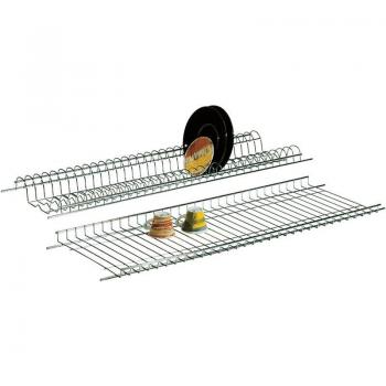 Évacuation Murale 76 cm - Acier Chromé et Plateau Inclus