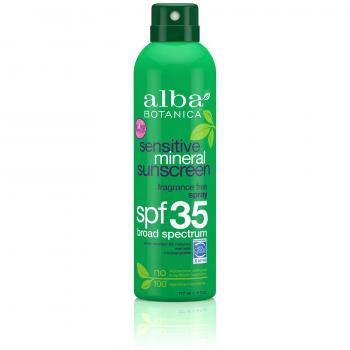 Alba Botanica Kids Mineral Sunscreen Spray SPF 35, 0.33 fl oz