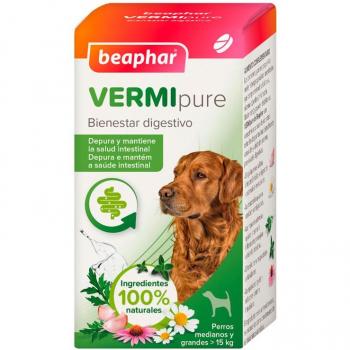 Complément Vermipure Beaphar pour Chiens de Grande Taille 50 unités