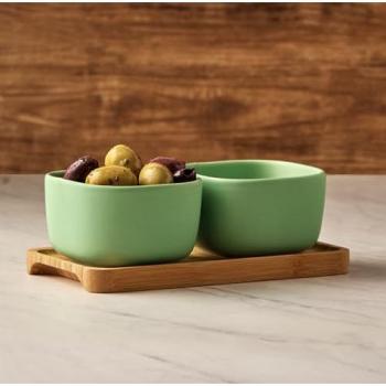 BIA Green Square Bowl Pair – International Edition