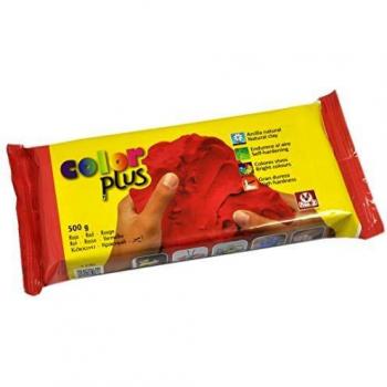 Arcilla sio-2 colorplus que endurece al aire rojo paquete de 500 gr