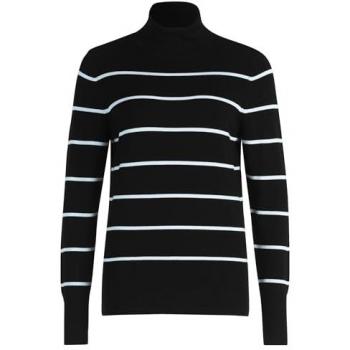 Betty Barclay Stricklangarm‑Pullover mit Rollkragen, schwarz/creme – 72 % Viskose, 28 % Polyamid – Größe 38