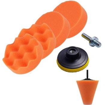 3‑Zoll Auto‑Polierer‑Pad Kit + M10‑Gewinde-Bohrer-Adapter