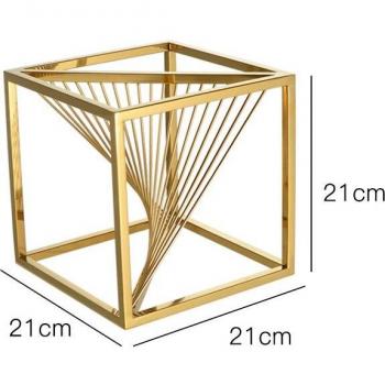 Shiny Square Metal Cake Display