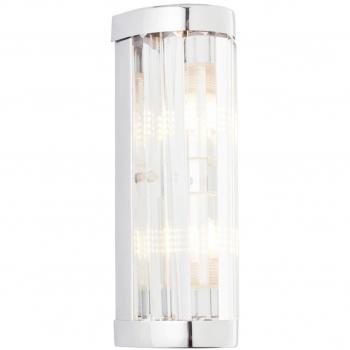 Brilliant Lemont Wandlamp 99307/15 - Wandlamp, 30cm chroom, metaal/glas, geschikt voor 2x QT14 G9 lampen
