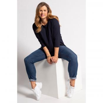 Felpa Regular Donna Blu 60/62 Poliestere/Cotone
