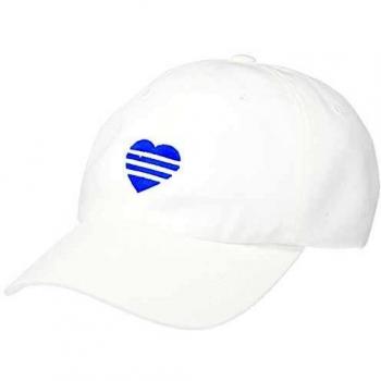 Adidas White 3‑Stripe Heart Hat (Official Store Format)