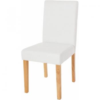 Sedia Littau Soggiorno Cucina Sala da Pranzo – Ecopelle Opaca, 43x56x90 cm, Bianco con Piedi Leggeri