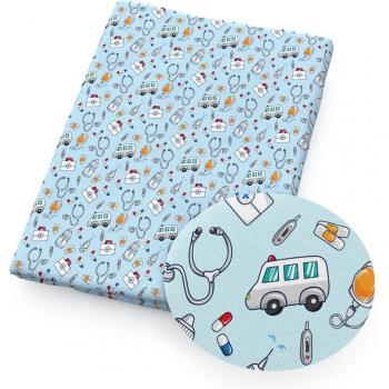 Polyester Cotton Fabric 50x145cm Healthy Nurse for Tilda Doll Sewing