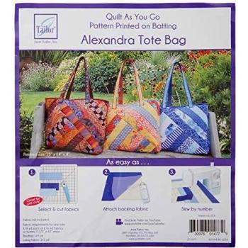 The Yard June Tailor Quilt As/Go Alexandra Tote – Natural Blue Ink