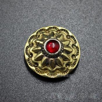 20mm DIY Leder Blumen-Dekoration Knöpfe aus massivem Material 5 Stück