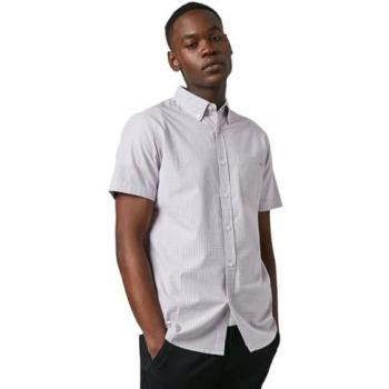 Crimson Patterned Short-Sleeve Top
