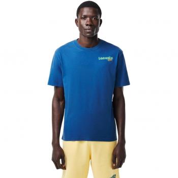 Camiseta Lacoste azul efecto lavado XL